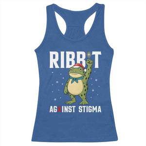 Resist Frog AIDS Awareness Christmas Racerback Tank Top Funny Portland Activist Meme HIV Support Red Ribbon TS14 Royal Blue Print Your Wear