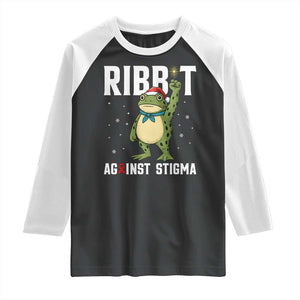 Resist Frog AIDS Awareness Christmas Raglan Shirt Funny Portland Activist Meme HIV Support Red Ribbon TS14 Black White Print Your Wear