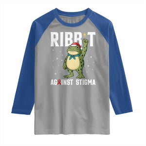 Resist Frog AIDS Awareness Christmas Raglan Shirt Funny Portland Activist Meme HIV Support Red Ribbon TS14 Sport Gray Royal Print Your Wear