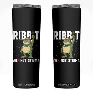 Resist Frog AIDS Awareness Christmas Skinny Tumbler Funny Portland Activist Meme HIV Support Red Ribbon - Print Your Wear