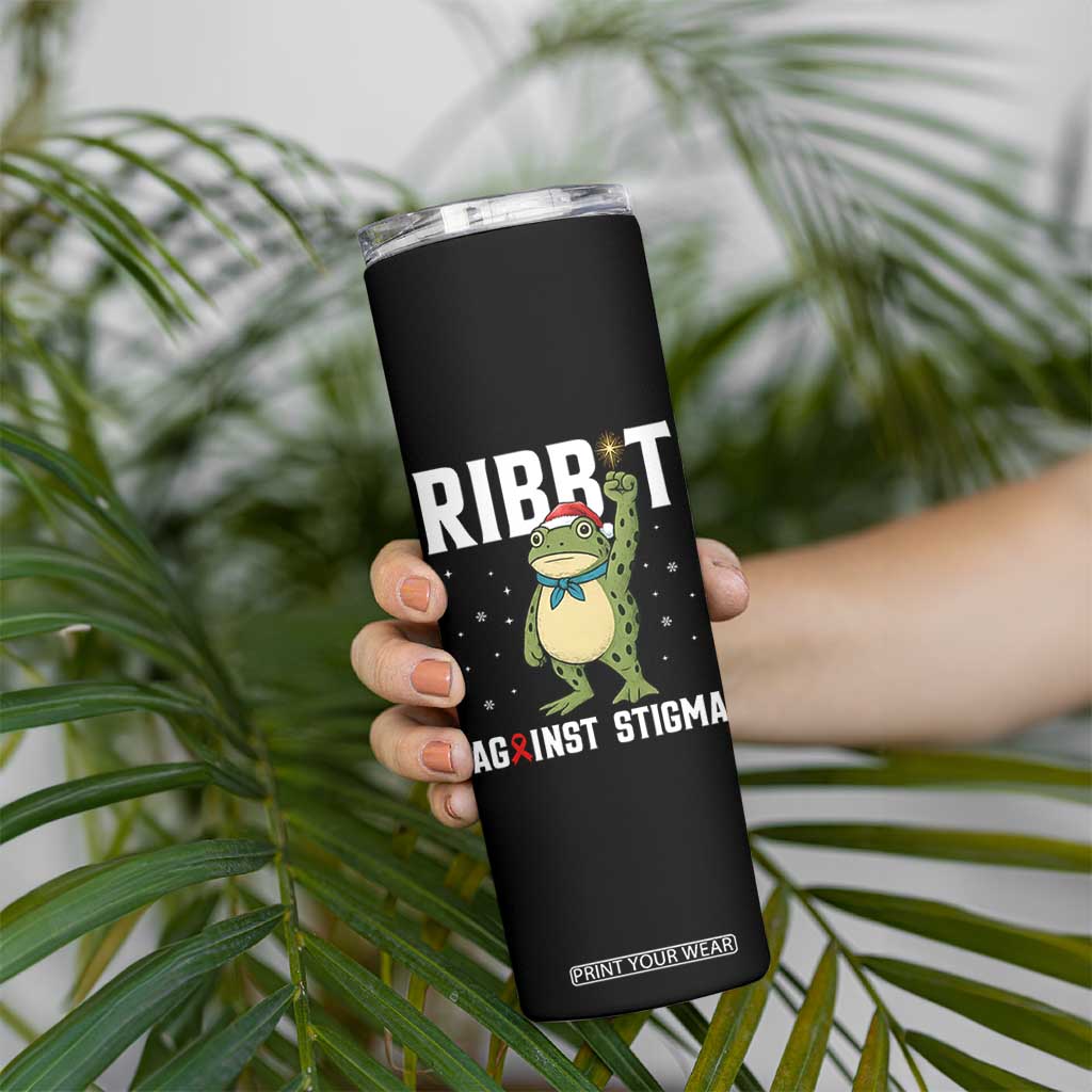 Resist Frog AIDS Awareness Christmas Skinny Tumbler Funny Portland Activist Meme HIV Support Red Ribbon TS14 Print Your Wear