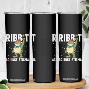 Resist Frog AIDS Awareness Christmas Skinny Tumbler Funny Portland Activist Meme HIV Support Red Ribbon - Print Your Wear