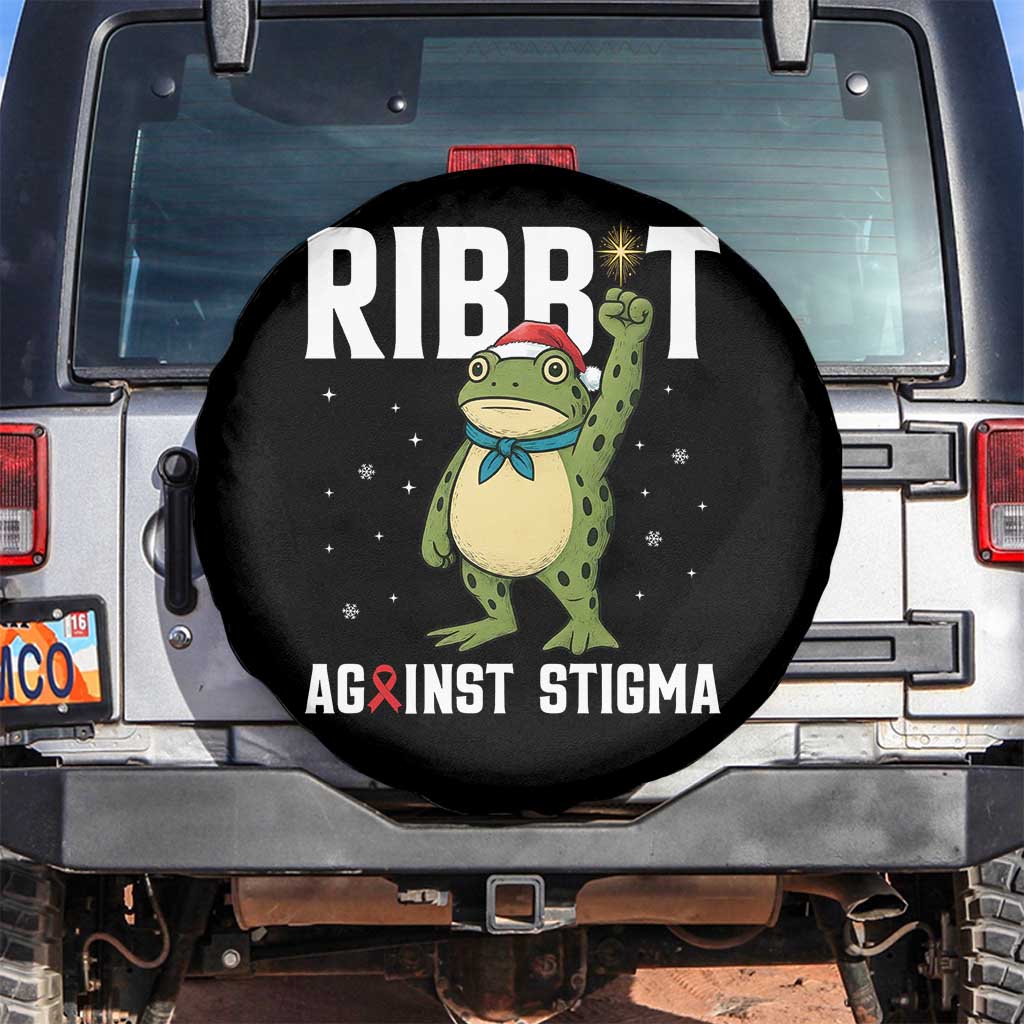 Resist Frog AIDS Awareness Christmas Spare Tire Cover Funny Portland Activist Meme HIV Support Red Ribbon TS14 No hole Black Print Your Wear