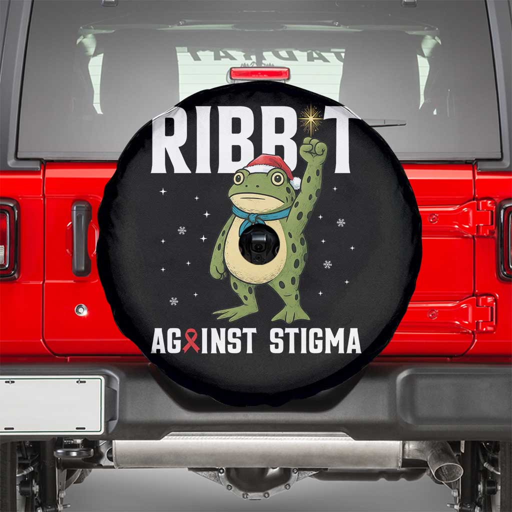 Resist Frog AIDS Awareness Christmas Spare Tire Cover Funny Portland Activist Meme HIV Support Red Ribbon TS14 Black Print Your Wear