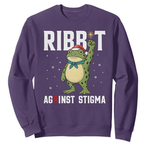 Resist Frog AIDS Awareness Christmas Sweatshirt Funny Portland Activist Meme HIV Support Red Ribbon TS14 Purple Print Your Wear