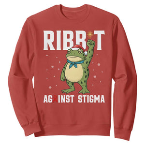 Resist Frog AIDS Awareness Christmas Sweatshirt Funny Portland Activist Meme HIV Support Red Ribbon TS14 Red Print Your Wear