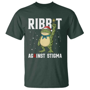 Resist Frog AIDS Awareness Christmas T Shirt Funny Portland Activist Meme HIV Support Red Ribbon TS14 Dark Forest Green Print Your Wear