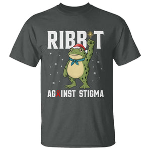 Resist Frog AIDS Awareness Christmas T Shirt Funny Portland Activist Meme HIV Support Red Ribbon TS14 Dark Heather Print Your Wear
