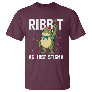 Resist Frog AIDS Awareness Christmas T Shirt Funny Portland Activist Meme HIV Support Red Ribbon TS14 Maroon Print Your Wear