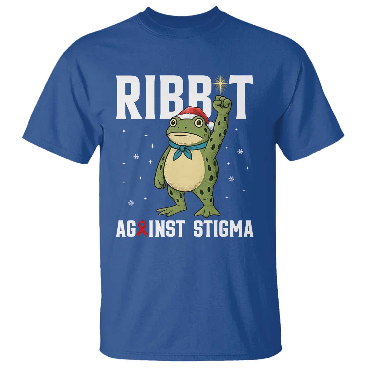 Resist Frog AIDS Awareness Christmas T Shirt Funny Portland Activist Meme HIV Support Red Ribbon TS14 Royal Blue Print Your Wear