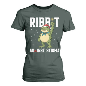 Resist Frog AIDS Awareness Christmas T Shirt For Women Funny Portland Activist Meme HIV Support Red Ribbon TS14 Dark Forest Green Print Your Wear
