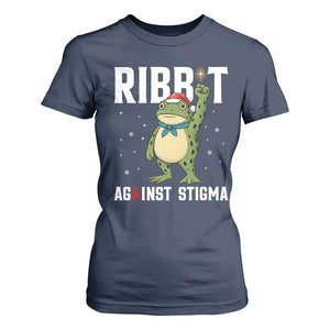 Resist Frog AIDS Awareness Christmas T Shirt For Women Funny Portland Activist Meme HIV Support Red Ribbon TS14 Navy Print Your Wear