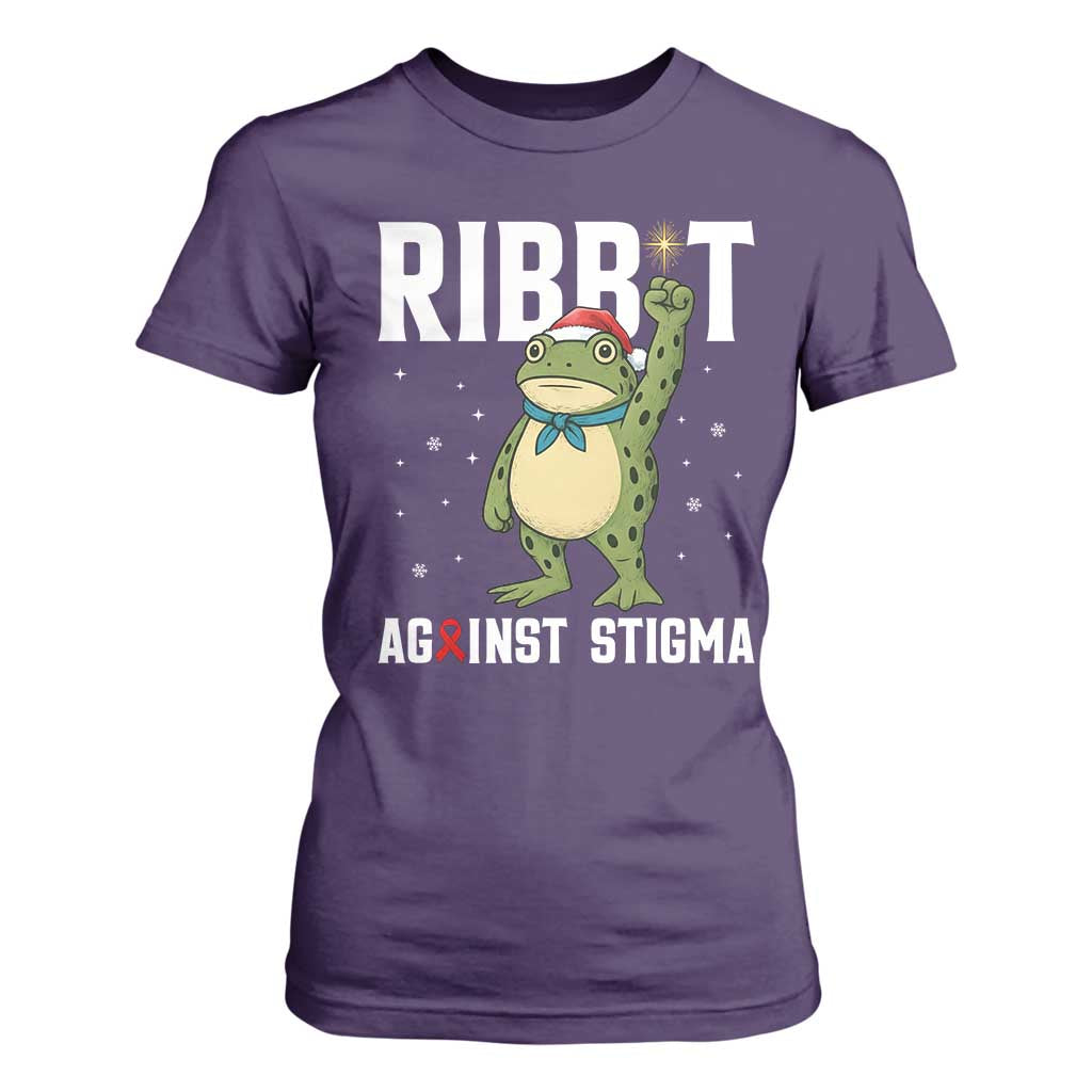 Resist Frog AIDS Awareness Christmas T Shirt For Women Funny Portland Activist Meme HIV Support Red Ribbon TS14 Purple Print Your Wear