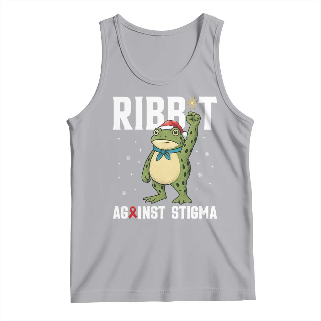 Resist Frog AIDS Awareness Christmas Tank Top Funny Portland Activist Meme HIV Support Red Ribbon TS14 Athletic Heather Print Your Wear