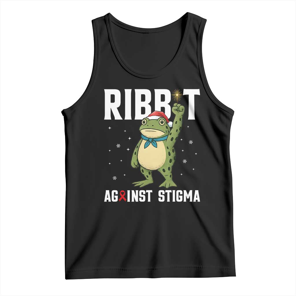 Resist Frog AIDS Awareness Christmas Tank Top Funny Portland Activist Meme HIV Support Red Ribbon - Print Your Wear