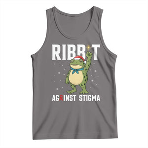 Resist Frog AIDS Awareness Christmas Tank Top Funny Portland Activist Meme HIV Support Red Ribbon TS14 Deep Heather Print Your Wear