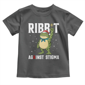 Resist Frog AIDS Awareness Christmas Toddler T Shirt Funny Portland Activist Meme HIV Support Red Ribbon TS14 Dark Heather Print Your Wear