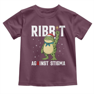 Resist Frog AIDS Awareness Christmas Toddler T Shirt Funny Portland Activist Meme HIV Support Red Ribbon TS14 Maroon Print Your Wear