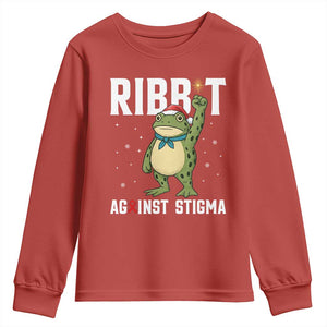 Resist Frog AIDS Awareness Christmas Youth Sweatshirt Funny Portland Activist Meme HIV Support Red Ribbon TS14 Red Print Your Wear