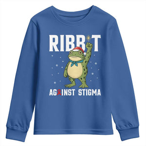 Resist Frog AIDS Awareness Christmas Youth Sweatshirt Funny Portland Activist Meme HIV Support Red Ribbon TS14 Royal Blue Print Your Wear
