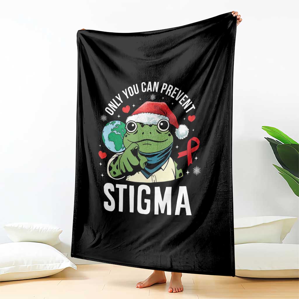 Resist Frog AIDS Awareness Christmas Throw Blanket Only You Can Prevent Stigma TS14 Print Your Wear