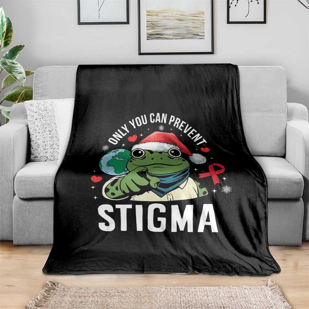 Resist Frog AIDS Awareness Christmas Throw Blanket Only You Can Prevent Stigma TS14 Print Your Wear