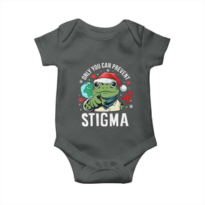 Resist Frog AIDS Awareness Christmas Baby Onesie Only You Can Prevent Stigma TS14 Dark Heather Print Your Wear