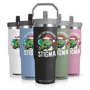 Resist Frog AIDS Awareness Christmas Flip Straw Tumbler Only You Can Prevent Stigma TS14 Print Your Wear