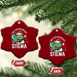 Resist Frog AIDS Awareness Xmas Ceramic Ornament Only You Can Prevent Stigma - Print Your Wear