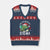Resist Frog AIDS Awareness Xmas V-Neck Knit Sweater Vest Only You Can Prevent Stigma - Print Your Wear