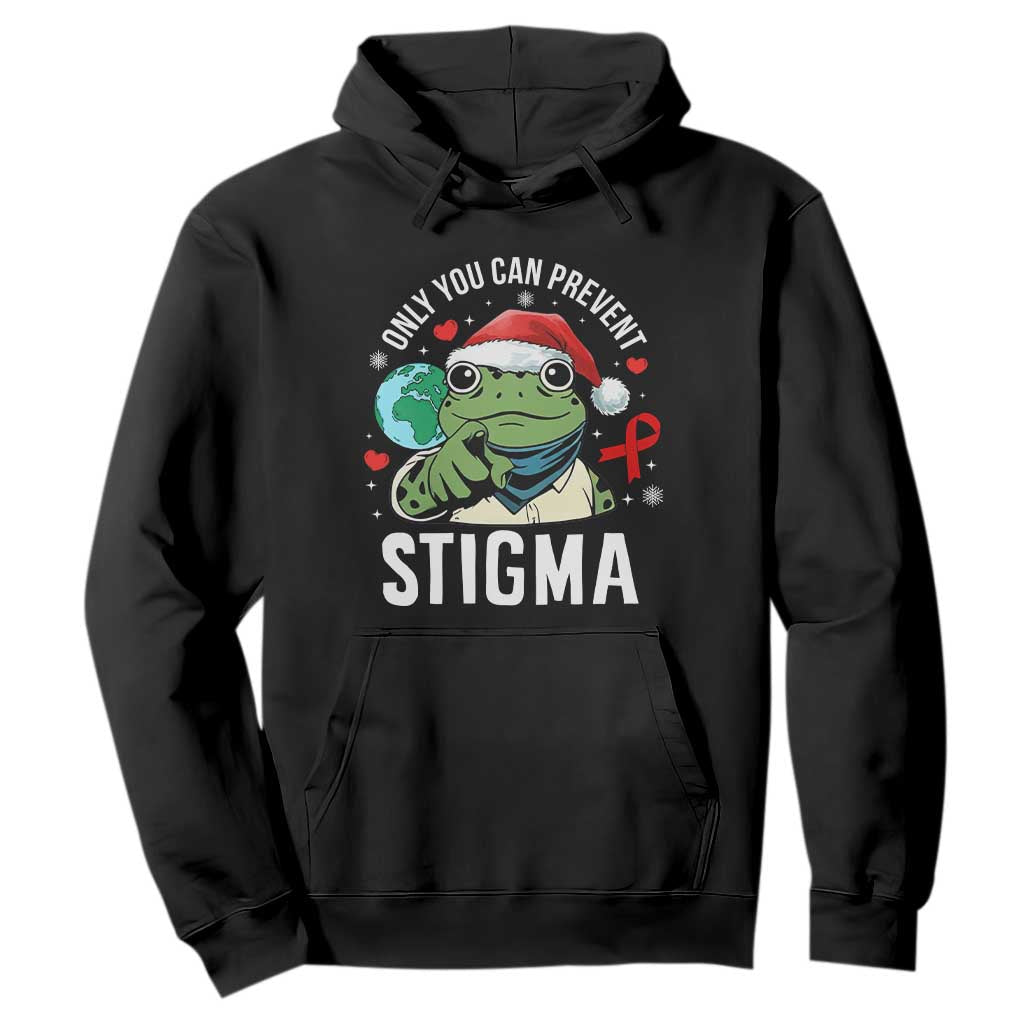 Resist Frog AIDS Awareness Christmas Hoodie Only You Can Prevent Stigma TS14 Black Print Your Wear