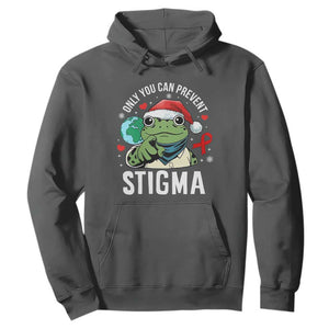 Resist Frog AIDS Awareness Christmas Hoodie Only You Can Prevent Stigma TS14 Dark Heather Print Your Wear