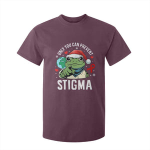 Resist Frog AIDS Awareness Christmas T Shirt For Kid Only You Can Prevent Stigma TS14 Maroon Print Your Wear