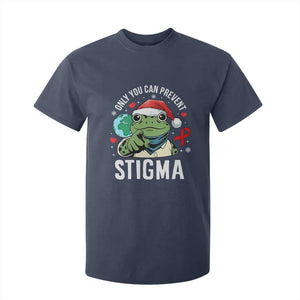 Resist Frog AIDS Awareness Christmas T Shirt For Kid Only You Can Prevent Stigma TS14 Navy Print Your Wear
