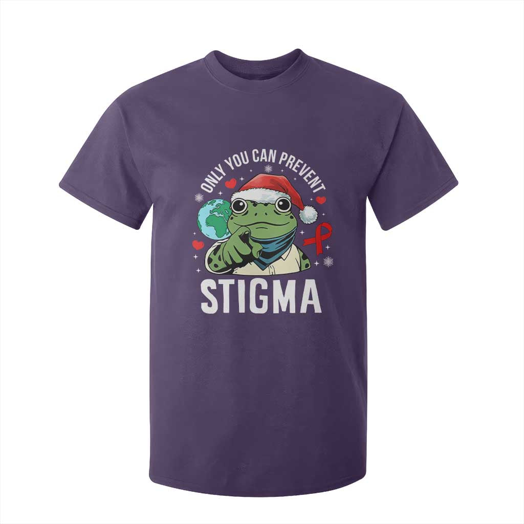 Resist Frog AIDS Awareness Christmas T Shirt For Kid Only You Can Prevent Stigma TS14 Purple Print Your Wear
