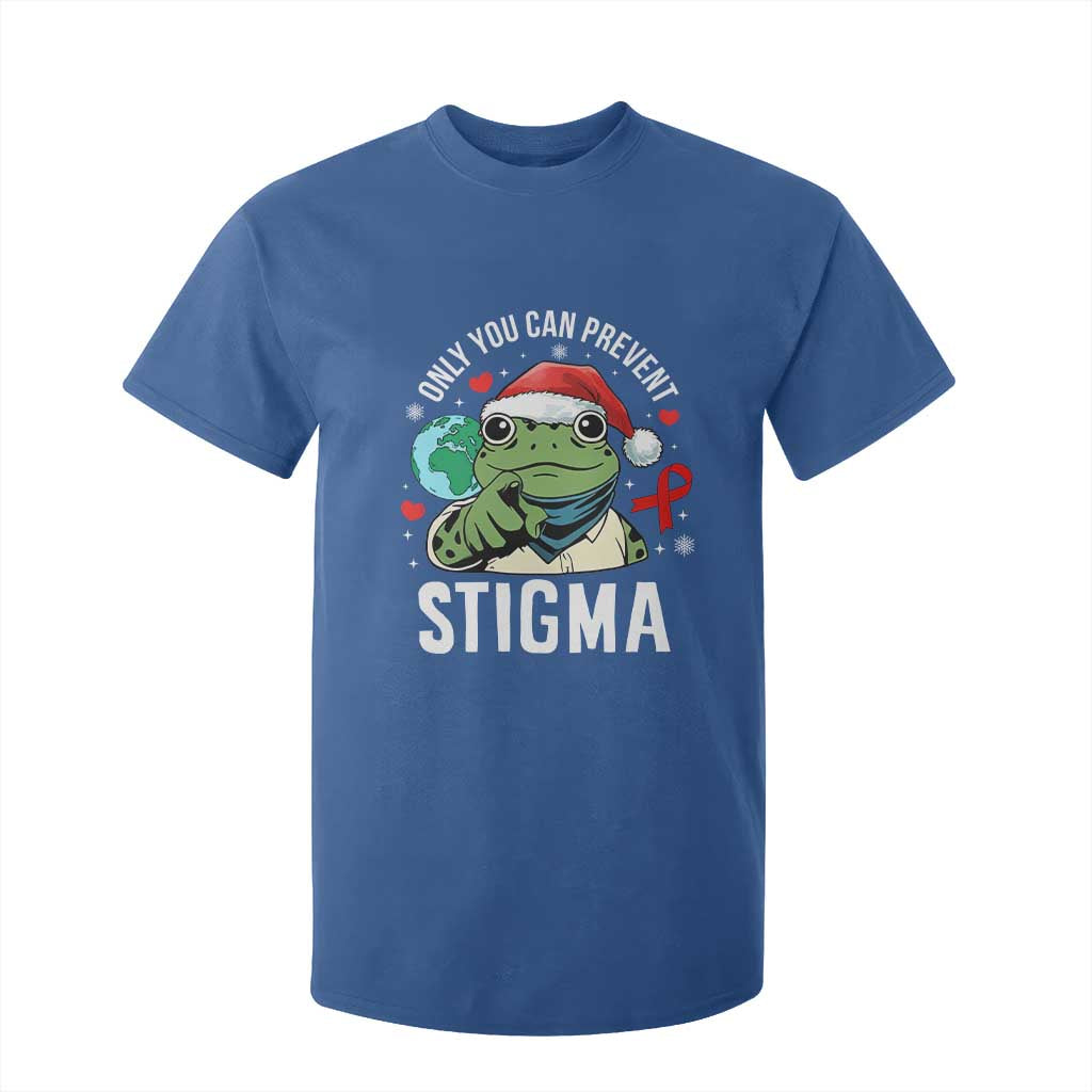 Resist Frog AIDS Awareness Christmas T Shirt For Kid Only You Can Prevent Stigma TS14 Royal Blue Print Your Wear