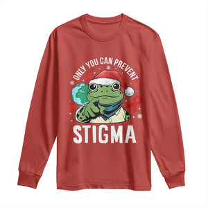 Resist Frog AIDS Awareness Christmas Long Sleeve Shirt Only You Can Prevent Stigma TS14 Red Print Your Wear