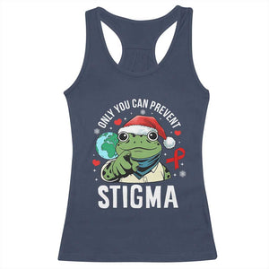Resist Frog AIDS Awareness Christmas Racerback Tank Top Only You Can Prevent Stigma TS14 Navy Print Your Wear