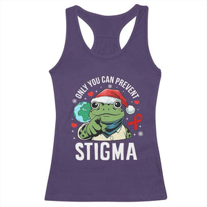 Resist Frog AIDS Awareness Christmas Racerback Tank Top Only You Can Prevent Stigma TS14 Purple Print Your Wear
