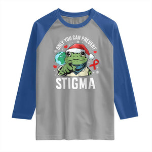 Resist Frog AIDS Awareness Christmas Raglan Shirt Only You Can Prevent Stigma TS14 Sport Gray Royal Print Your Wear