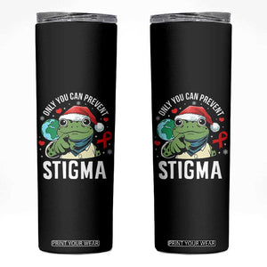 Resist Frog AIDS Awareness Christmas Skinny Tumbler Only You Can Prevent Stigma - Print Your Wear