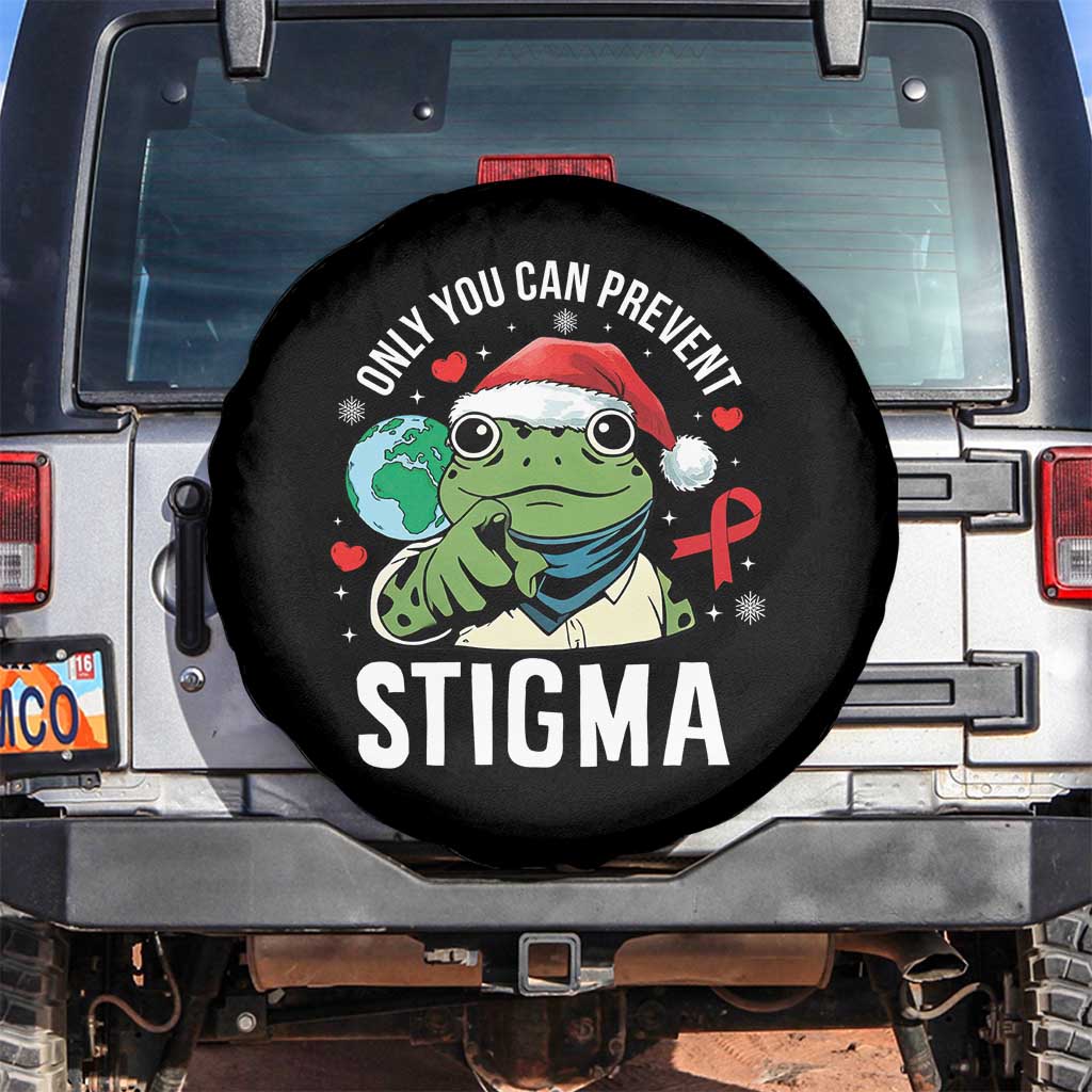 Resist Frog AIDS Awareness Christmas Spare Tire Cover Only You Can Prevent Stigma TS14 No hole Black Print Your Wear