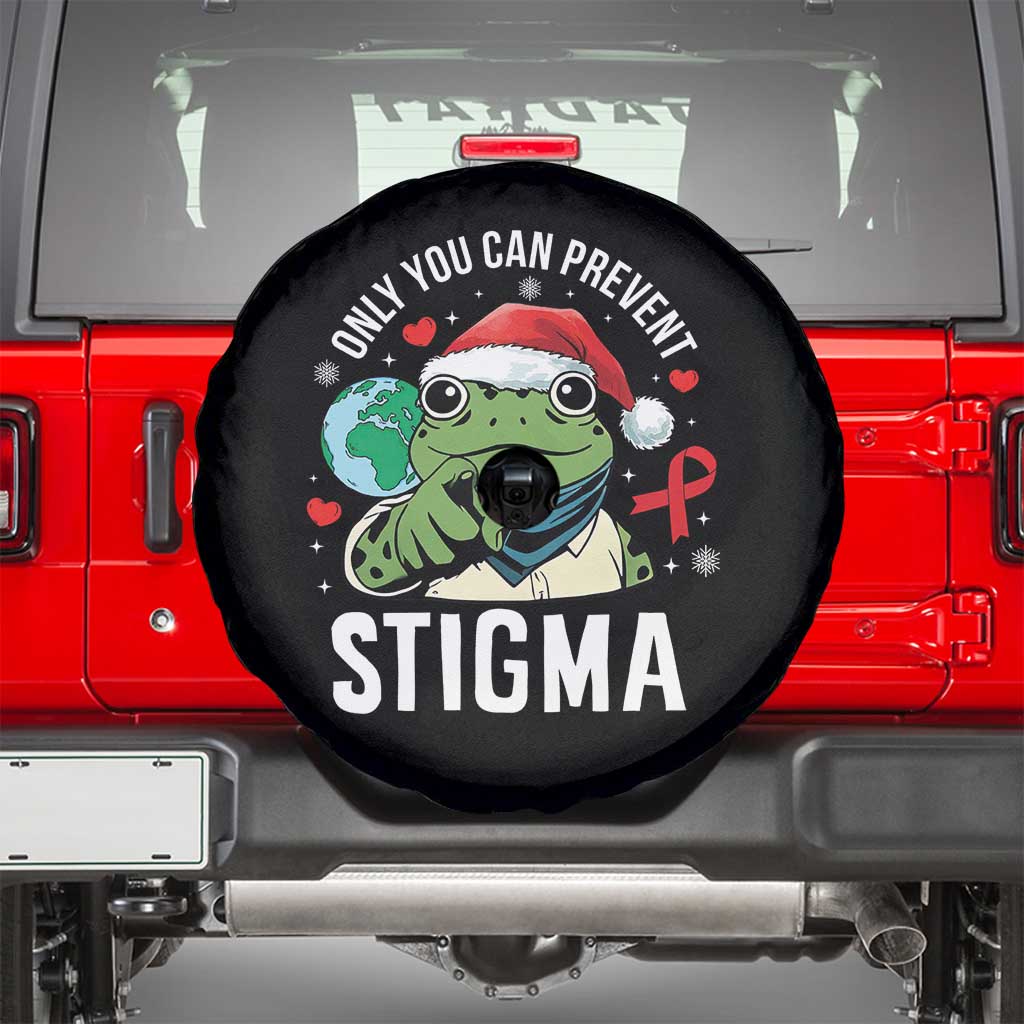 Resist Frog AIDS Awareness Christmas Spare Tire Cover Only You Can Prevent Stigma TS14 Black Print Your Wear