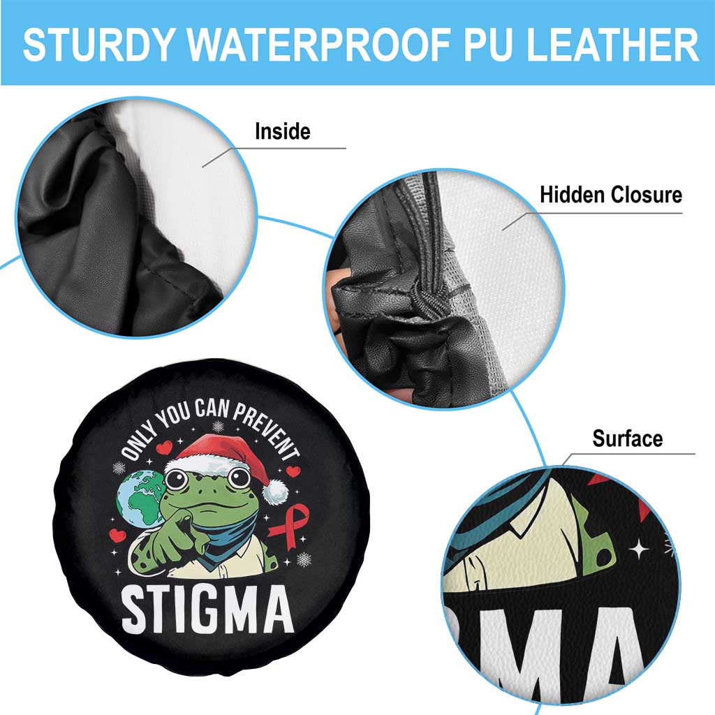 Resist Frog AIDS Awareness Christmas Spare Tire Cover Only You Can Prevent Stigma TS14 Print Your Wear