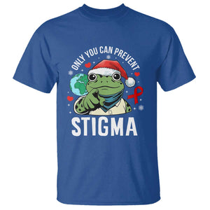 Resist Frog AIDS Awareness Christmas T Shirt Only You Can Prevent Stigma TS14 Royal Blue Print Your Wear