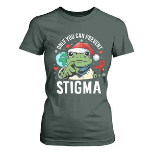 Resist Frog AIDS Awareness Christmas T Shirt For Women Only You Can Prevent Stigma TS14 Dark Forest Green Print Your Wear