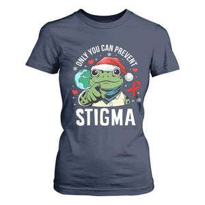 Resist Frog AIDS Awareness Christmas T Shirt For Women Only You Can Prevent Stigma TS14 Navy Print Your Wear