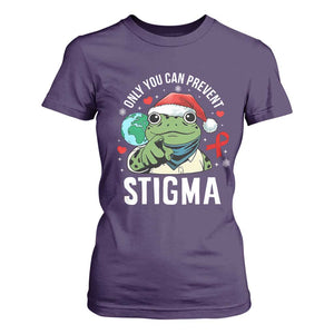 Resist Frog AIDS Awareness Christmas T Shirt For Women Only You Can Prevent Stigma TS14 Purple Print Your Wear
