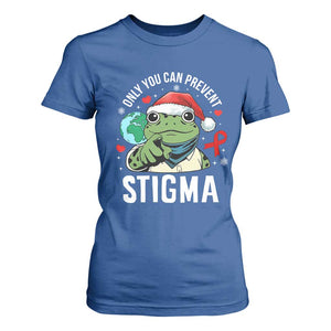 Resist Frog AIDS Awareness Christmas T Shirt For Women Only You Can Prevent Stigma TS14 Royal Blue Print Your Wear
