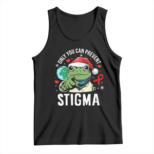 Resist Frog AIDS Awareness Christmas Tank Top Only You Can Prevent Stigma TS14 Black Print Your Wear